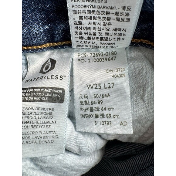 Levis Ribcage Straight Ankle High Rise Jeans Womens 25x27 Distressed Button Fly - Picture 7 of 12